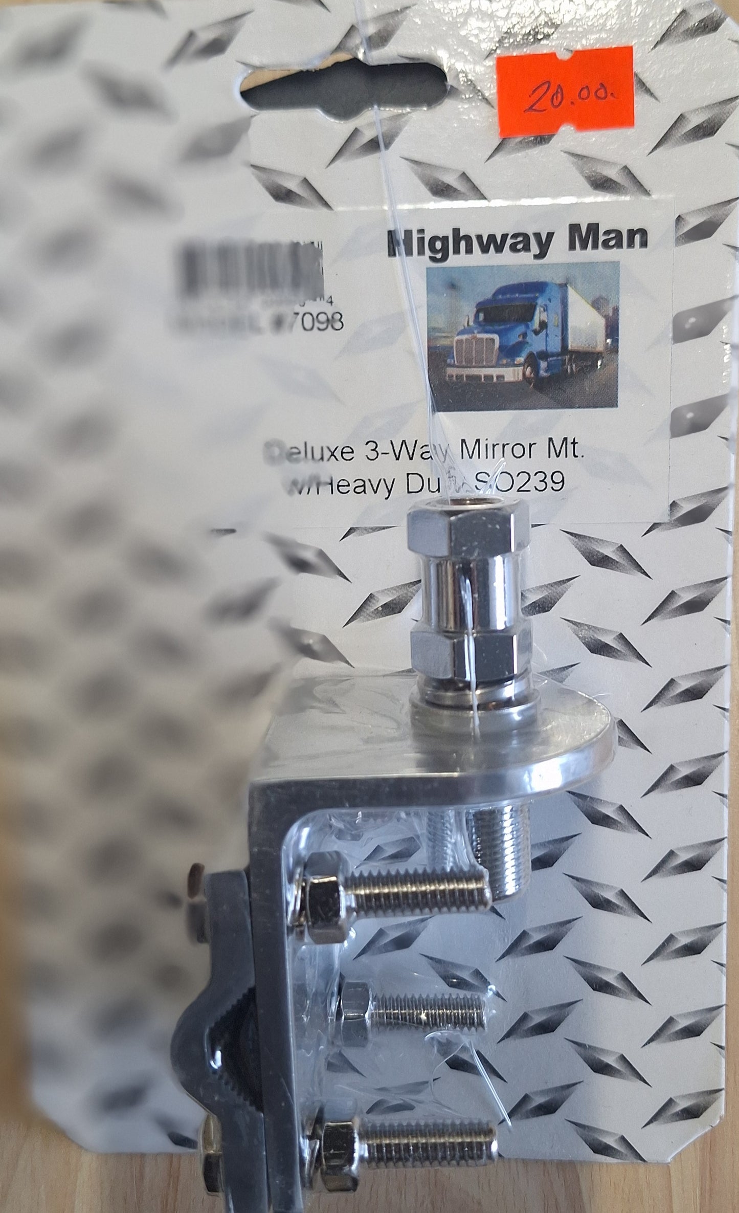 CB antenna mirror mounting bracket
