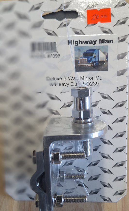 CB antenna mirror mounting bracket