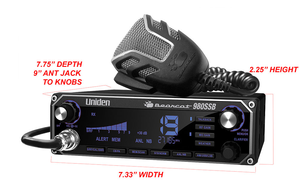 Uniden BEARCAT 980 CB Radio w/ SSB Single Side Band