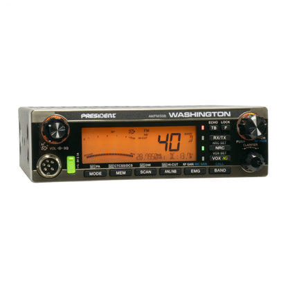 President Washington 10 Meter Radio with AM / FM / SSB Modes and CTCSS / DCS Tones and Codes